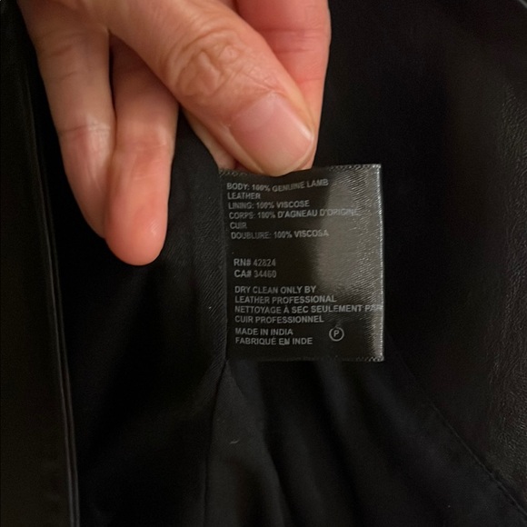 Reformation Veda Bowery Black Leather Jacket Blazer XS - Picture 8 of 8